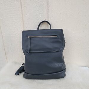 urban originals faux leather black backpack